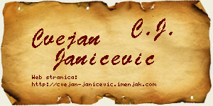 Cvejan Janićević vizit kartica